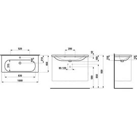 Laufen Lua Waschtisch 100 x 46 cm (H8100890001041)