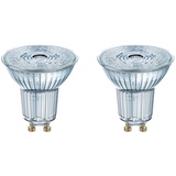 Osram Base PAR16 Reflektorlampe, mit GU10-Sockel, nicht dimmbar, 3.6 W Ersetzt 50 Watt, 36° Ausstrahlungswinkel, Warmweiß 2700 Kelvin, 2er-Pack