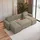 masseno Eckcouch Polyester U-Form mit Schlaffunktion 2-Sitzer Beige