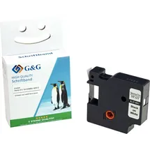 G&G Schriftband kompatibel zu Dymo D1/ 40913/ S0720680 schwarz auf weiß 9mm/7m