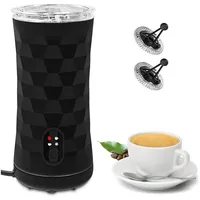 BRAIDOL Milchaufschäumer Milchaufschäumer Elektrisch, 4 in 1Automatischer Milchschäumer, 400,00 W, Schnell Schäumend,Heißer und Kalter,Abschaltautomatik,für Kakao, Latte schwarz