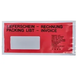 LMG Lieferscheintaschen Kunststoff DIN lang 1.000 St.