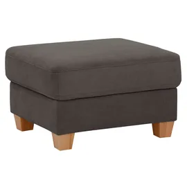 Home Affaire Polsterhocker Dalia Luxus-Microfaser 66 x 46 x 76 cm Grau