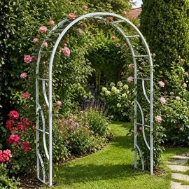 DanDiBo Ambiente Rosenbogen 150 cm Grau/Silber