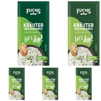 Fuchs Gewürze - Let's dip! Kräuter der Provence Gewürzzubereitung, Gewürz für Kräuterquarkdip, 7,5 g im Beutel (Packung mit 5)