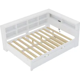 XDOVET Kinderbett Schlafsofa 140 x 200 cm Holz weiß