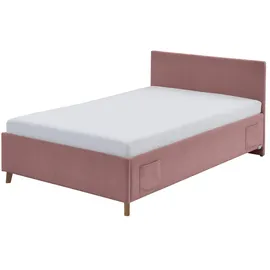 Meise Möbel Polsterbett Cool 140 x 200 cm rose ohne Lattenrost