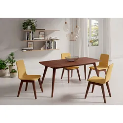 Esstisch INOSIGN, braun (nussbaum, nussbaum, nussbaum), B:140cm H:75cm T:80cm, Tische, Esstisch Holz-Esstische Rechteckiger Esstisch, Breite 140 cm und 180 cm