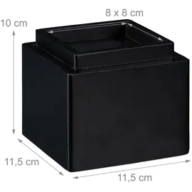 Relaxdays Möbelerhöher 4er Set, in versch. Farben Schwarz