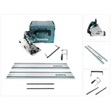 Makita DSP 600 ZJ Akku Tauchsäge 36V (2x 18V) Brushless + 2x Führungsschiene + Führungsschienenverbinder ( 165447-6 ) + Makpac - ohne Akku, ohne Ladegerät