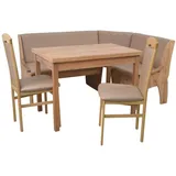moebel-direkt-online möbel direkt online 4tlg. Eckbankgruppe 125x165 cm Schenkelmaß