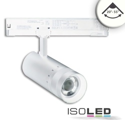 ISOLED LED 3-Phasen Schienen-Strahler, 24W, 20°-55°, IP20, fokussierbar, dimmbar, 4000K, weiß matt ISO-115682