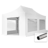 TOOLPORT Faltpavillon 3 x 6 m inkl. 4 Seitenteile Weiß