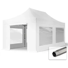 TOOLPORT Faltpavillon 3 x 6 m inkl. 4 Seitenteile Weiß