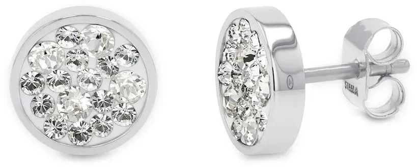 TOM TAILOR Damen Ohrstecker aus Edelstahl silber - Stein Kristallglas Crystal 001, silber, Gr. ONESIZE