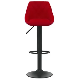 vidaXL Barhocker Weinrot Samt