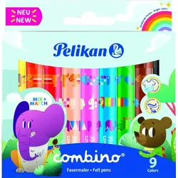 Pelikan Fasermaler combino super 411 1mm Tiermotiven VE=10x9 Farben