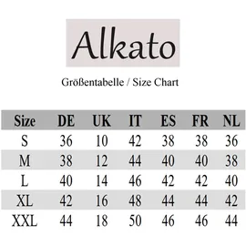 Alkato Langarmshirt Weiß L