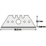Gesutra GmbH LUTZ BLADES Trapezklinge Standard 50,8x18,7x0,65mm Pack a 10 Stück