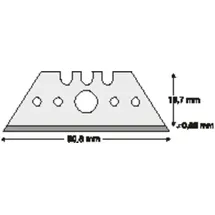 Gesutra GmbH LUTZ BLADES Trapezklinge Standard 50,8x18,7x0,65mm Pack a 10 Stück