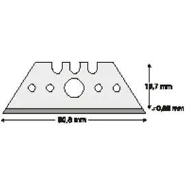 Gesutra GmbH LUTZ BLADES Trapezklinge Standard 50,8x18,7x0,65mm Pack a 10 Stück