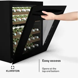 Klarstein Vinsider 30 Built-In Uno Einbau-Weinkühlschrank - integrierbar | LED | Leise,