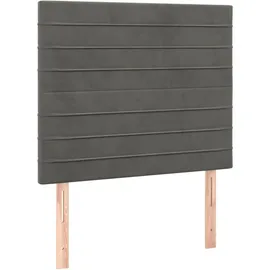 vidaXL Boxspringbett 100 x 200 cm Dunkelgrau