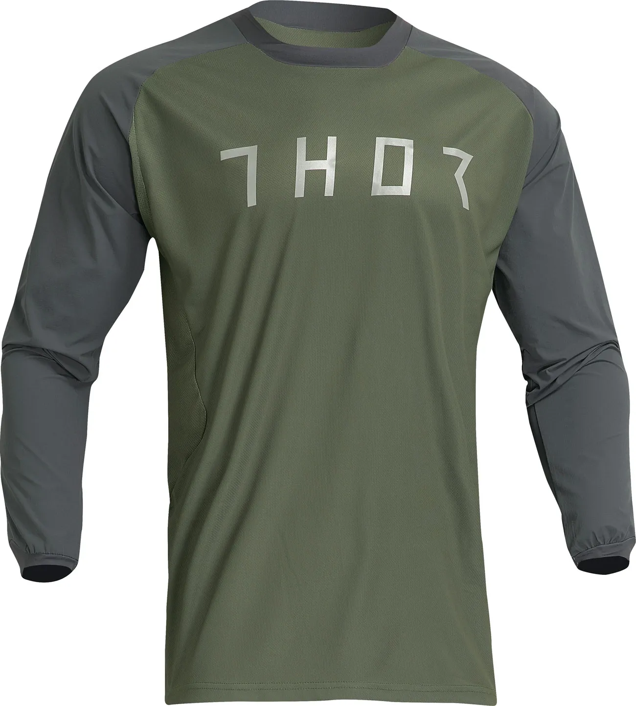 Thor Terrain, jersey - Vert Foncé/Gris Foncé - 3XL