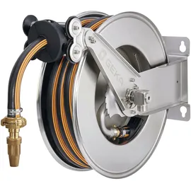 GEKA plus EA15SK automatischer Schlauchaufroller mit 11 m EPDM-Schlauch grau