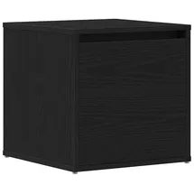 vidaXL Box, Drawer Schwarz Eiche 40,5 x 40 x 40 cm Holzwerkstoff