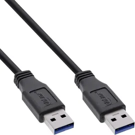 InLine USB 3.0 Kabel, A an A, schwarz, 3m
