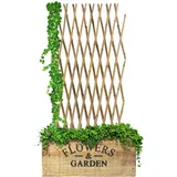 casa pura KARAT Bambus Rankgitter Ausziehbar für Kletterpflanzen Rankhilfe Garten 180 x 180 cm