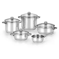 MONIX Optima | 9-teiliger Akku, Edelstahl, für alle Herdarten und Induktion geeignet, 18/10