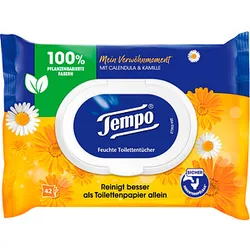 Tempo Feuchtes Toilettenpapier Mein Verwöhnmoment 1-lagig, 42 Tücher