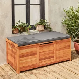 sweeek Gartentruhe 200 l 125 x 60 x 96 cm Braun