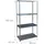 Relaxdays Lagerregal Stahl 180 x 90 x 40 cm Silber 160 kg 4 Ebenen