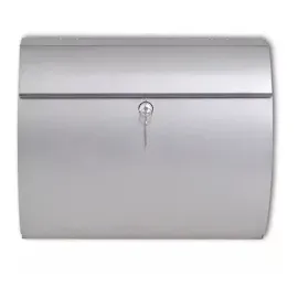 vidaXL Briefkasten Edelstahl 18/8 mit Zeitungsfach