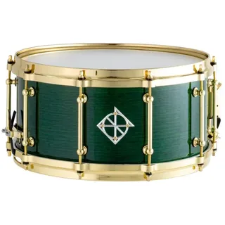 Dixon Artisan Snare Drum 14x6,5" – Kupferkessel mit Roségold-Hardware, Transparent Grün, Modell PDSAN654CBRG1 – Premium Snare für Studio & Bühne