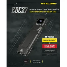 Nitecore LED Taschenlampe EDC27, bis zu 3000 Lumen