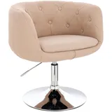 Svita PANAMA Retro Loungestuhl Cocktailsessel Tellerfuß Beige