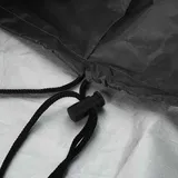 Wasserdichte, Sechseckige Sandkastenabdeckung Mit Kordelzug – Schützt Vor Sonne, Regen Und Staub, Größe 140 X 110 X 20 Cm, Silbernes Polyester, Schwarz