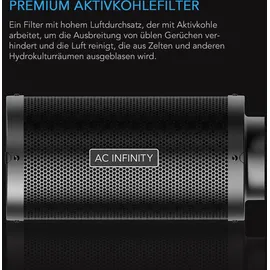 AC Infinity Aktivkohlefilter mit australischer Aktivkohle, 200 mm