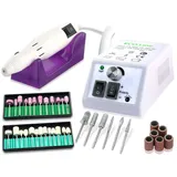 Fußpflege-Set Maniküre-Set Kombi Fußpflegegerät Hornhautentferner Elektrisch mit Diamantschleifer und viel Zubehör