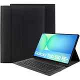Cazy Qwertz Tastatur Hülle mit magnetisch Abnehmbarer Tastatur (US, Samsung Galaxy Tab S10 FE+), Tablet Tastatur, Schwarz