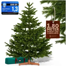 CASARIA Casaria® Premium künstlich XL 180 cm FSC®-Zertifiziert naturgetreu dichte Spitzen Stabiler Holzständer einfacher Aufbau Tannenbaum