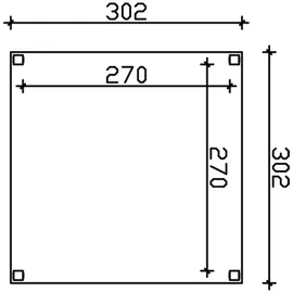 SKANHOLZ Toulouse 3,02 x 3,02 m grau