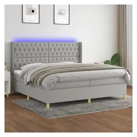 vidaXL Boxspringbett 200 x 200 cm Hellgrau