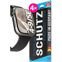 smart engineered 4x3D screen protector for Apple Watch (44mm) transparent (Watch [44mm] Series 4-5), Smartphone Schutzfolie