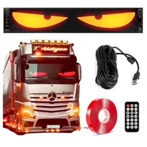 kosinso LED Augen für LKW, Flex Display Auto Augen, Devil Eyes, DIY Car Dynamic Smart Colorful Eye Lamp Soft Screen, USB Flexibles Bluetooth App-Steuerungsdisplay x