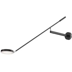 Wandleuchte Schlafzimmerlampe Spotleuchte LED Dimmer schwarz beweglich Leselampe